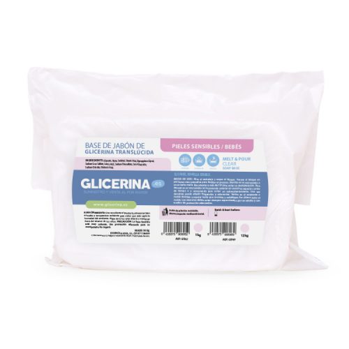 Base de jabón glicerina para pieles sensibles.
