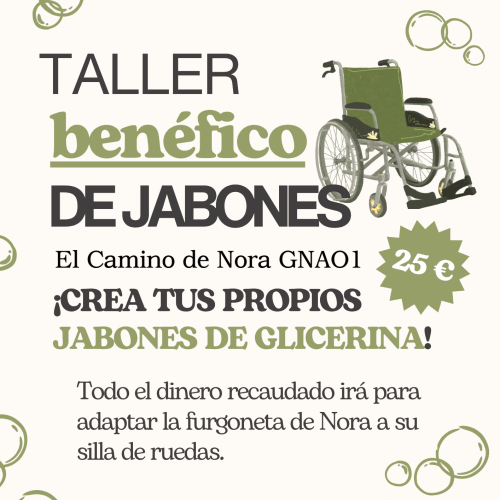 Taller benéfico de jabones, adaptación furgoneta.
