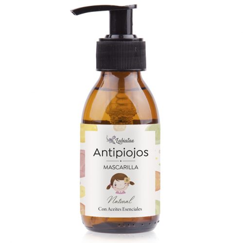 Botella de mascarilla antipiojos natural.