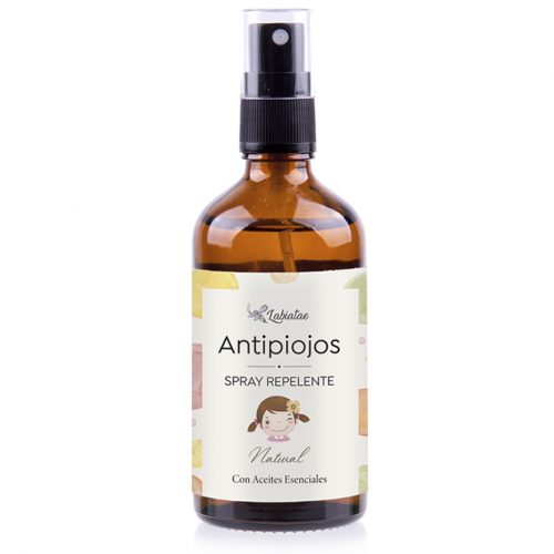 Spray antipiojos natural con aceites esenciales.