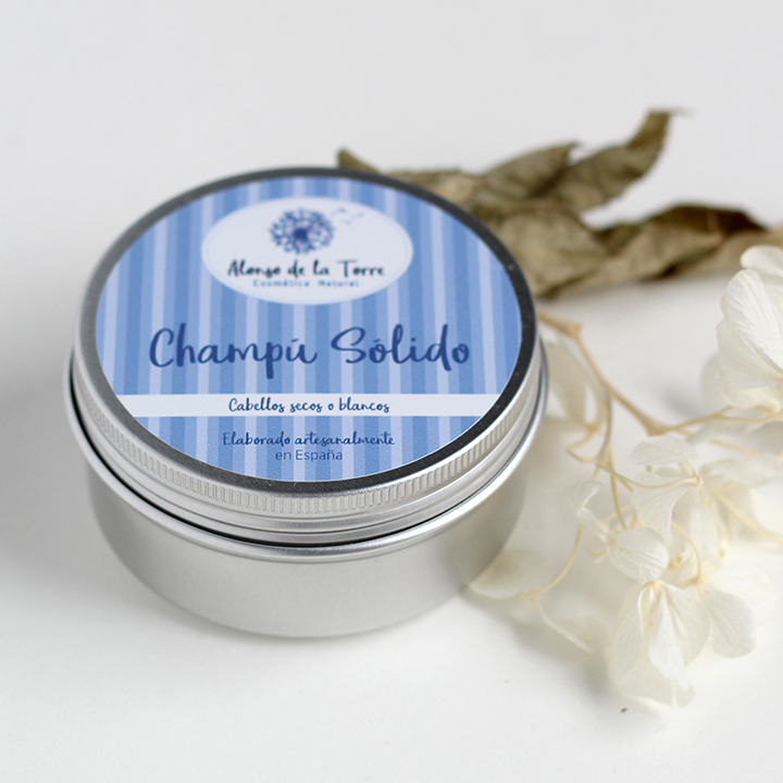 Champú sólido para cabellos secos o blancos