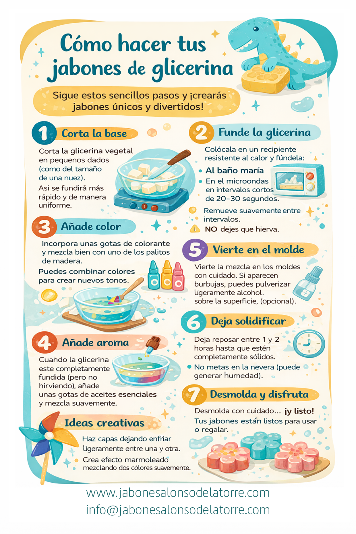 Guía para hacer jabones de glicerina fácilmente.