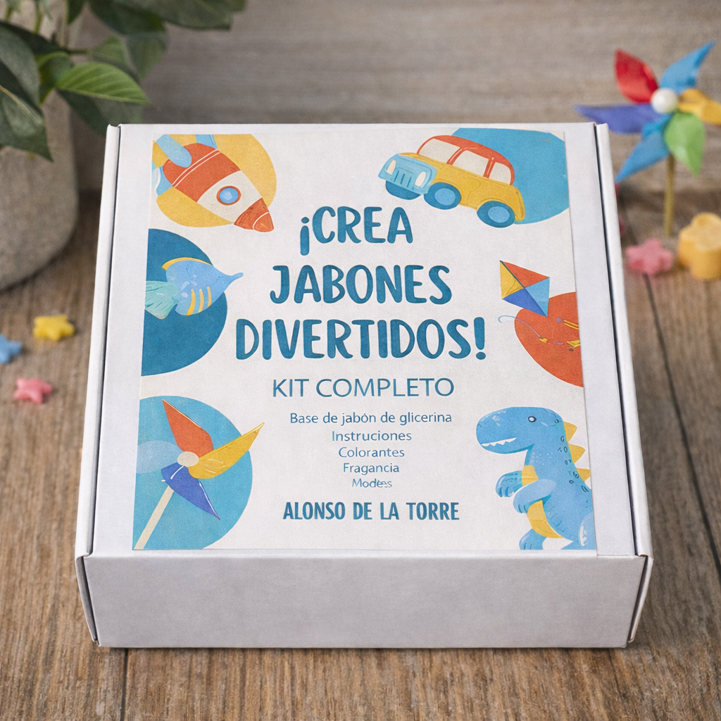 Caja de kit para crear jabones divertidos.